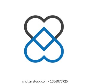 vertical hart icon vector