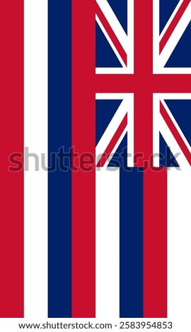 Vertical Hawaii Flag Vector Images