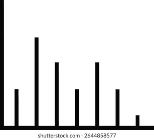 Vertical histogram Bar Graph Icon
