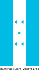 Vertical Honduras Flag Vector Images