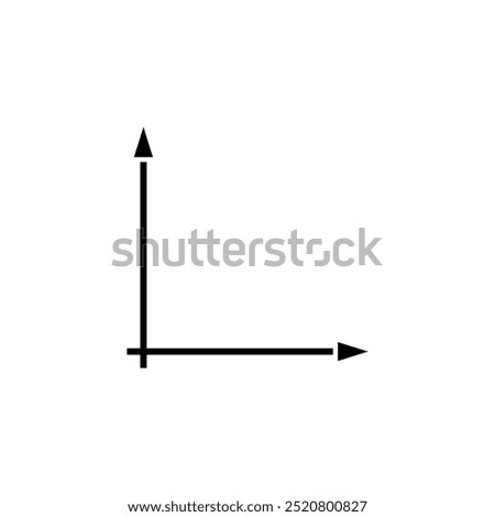 Vertical and horizontal arrows together. Two thin straight long arrows intersect at the corners.