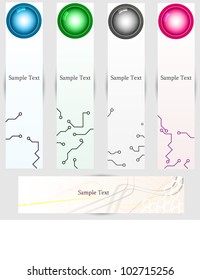 Vertical and horizontal banners - with electric  technology and sample text