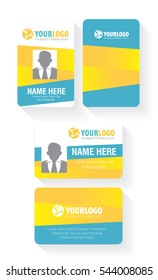 Vertical and Horizontal Identification id cards set Vector illustration