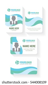 Vertical and Horizontal Identification id cards set Vector illustration