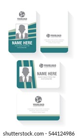 Vertical and Horizontal Identification id cards set Vector illustration