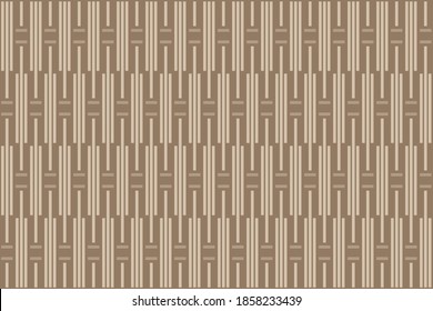 Vertical and horizontal stripe of pattern vector. Woven line beige on light brown background. Design print for illustration, texture, material, wallpaper, background. Set 2