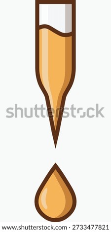 Vertical hourglass icon with sand falling and a single drop at the bottom