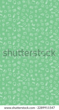 Vertical household appliances pattern illustration