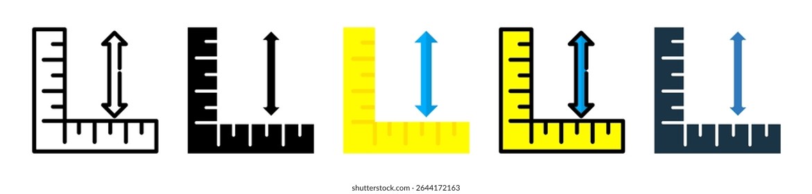Ícone vertical - Ilustração de vetor de vários estilos