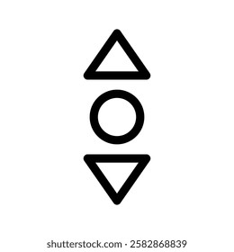 Vertical Icon Vector Symbol Design Illustration