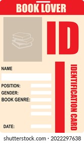 Amante vertical de la tarjeta de identificación con información de persona