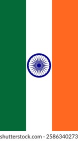 Vertical India Flag Vector Images