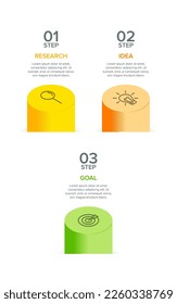Diseño infográfico vertical con iconos y 3 opciones o pasos. Ligera. Concepto de negocios de infografía. Se puede utilizar para gráficos de información, gráficos de flujo, presentaciones, sitios web móviles, materiales impresos.