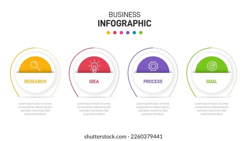 Vertical infographic design with icons and 4 options or steps. Thin line. Infographics business concept. Can be used for info graphics, flow charts, presentations, mobile web sites, printed materials.