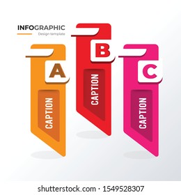 Vertical infographic template design. Business concept infograph with 3 options, steps or processes. Vector visualization can be used for workflow layout, diagram, annual report, web