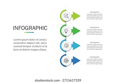 Vorlage für vertikale Infografik-Zeitleiste 3 Schritte. Zeitleiste, Geschäftspräsentation. Vektorgrafik.
