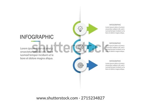 Vertical infographic timeline 3 steps template. Timeline, Business presentation. Vector illustration.
