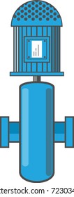 Vertical In-line Pump Vector