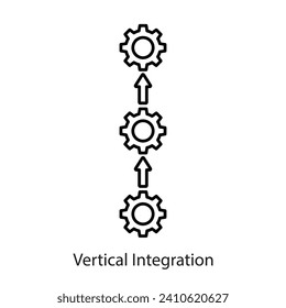 Symbol für vertikale Integration. senkrechte Integrationsliner-Symbol, flache Illustration auf weißem Hintergrund.EPS