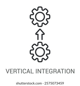 Vertical Integration Icon Vector Illustration Line Style