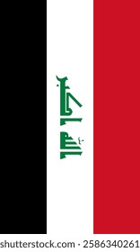 Vertical Iraq Flag Vector Images