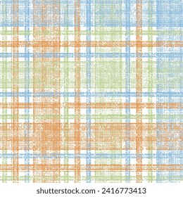 Vertikal unregelmäßige Größe mehrfarbige überprüft Vector.Textile geometrische Kontrolle Textur Hintergrund Muster. Drill Stoffeffekt verwendet für Frühling Thema blau, grüne Überprüfung strukturierte Prüfmuster Hintergrund.