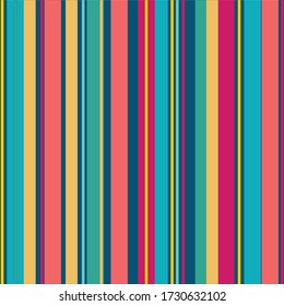 Vertical irregular size multi-colored stripes Vector seamless repeating pattern ideal for fabrics , wallpaper and other surfaces