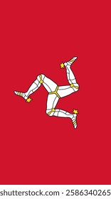 Vertical Isle of Man Flag Vector Images