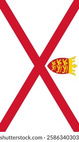 Vertical Jersey Flag Vector Images