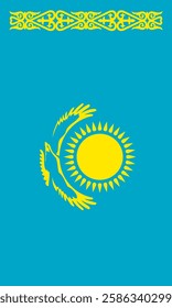 Vertical Kazakhstan Flag Vector Images