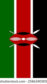 Vertical Kenya Flag Vector Images
