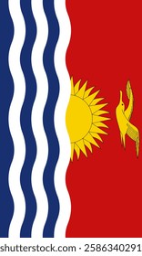 Vertical Kiribati Flag Vector Images