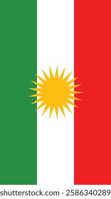 Vertical Kurdistan Flag Vector Images