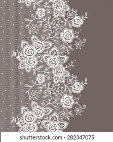 Vertical lace seamless pattern.