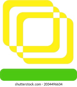 vertical layer icons lined three levels