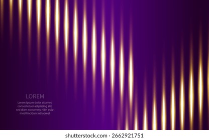 Picos de luz de Vertical en gradiente púrpura para un sonido elegante o conceptos visuales de energía