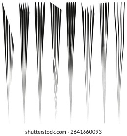 Vertical line array. Abstract Vector composition. Dynamic linear pattern. Modern art graphic.