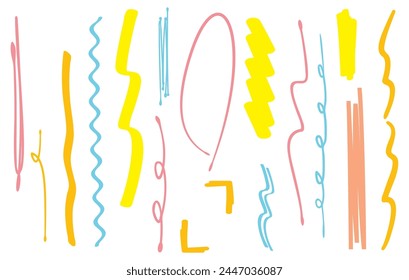 Vertical line brush that looks like it was written with a highlighter