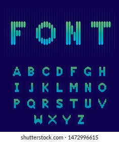 Vertical line font. Set for your headlines, posters, etc.