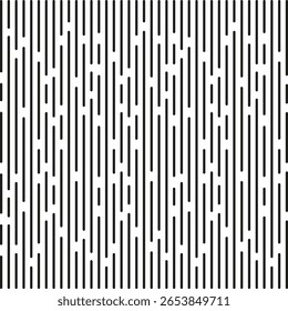 Vertical line pattern. Abstract stripe texture. Monochrome parallel dashes. Vector minimalist background.
