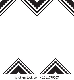 Vertical line of pattern vector. Design chevron style black on white background. Design print for illustration, texture, wallpaper, background. Set 1