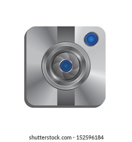 vertical line steel template lens camera user interface icon