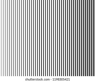 Vertical line variable thickness. Halftone pattern with digital gradient effect. Template for backgrounds and stylized halftone textures. Black vector elements on white background.