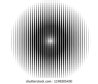 Vertical line variable thickness. Halftone pattern with digital gradient effect. Template for backgrounds and stylized halftone textures. Black vector elements on white background.