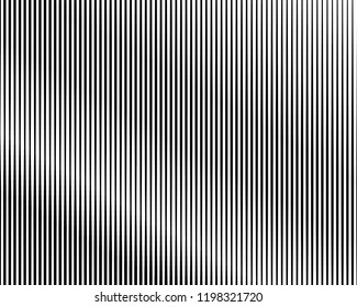 Vertical line variable thickness. Halftone pattern with digital gradient effect. Template for backgrounds and stylized halftone textures. Black vector elements on white background.