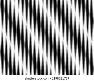 Vertical line variable thickness. Halftone pattern with digital gradient effect. Template for backgrounds and stylized halftone textures. Black vector elements on white background.
