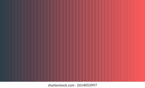 Vertical linear halftone background with smooth transition from black to red. Minimal abstract design for digital layouts, sharp compositions, or striking modern wallpapers and graphic UI visuals