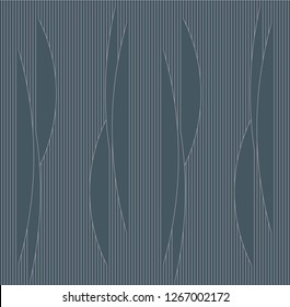 Vertical lines and arc pattern vector. Design stripe illusion light blue on turquoise background. Design print for textile, fashion, wallpaper, background. Set 4