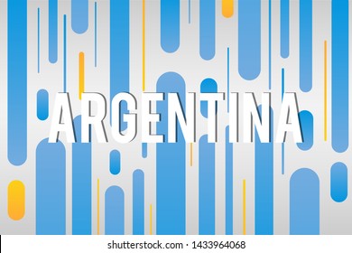 Vertical lines background with the colors of the Argentina flag. Soccer championship. Ready to use in web banners, social media, presentation, flyers, posters and wallpapers. Brazilian Soccer cup.