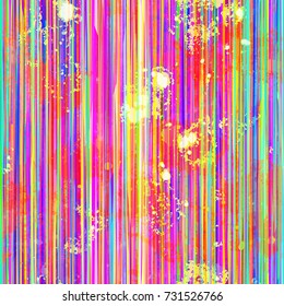 Vertical lines, blots and stains Grunge pattern. Colorful seamless texture. Abstract vector background for web page, banners, fabric, home decor, wrapping 